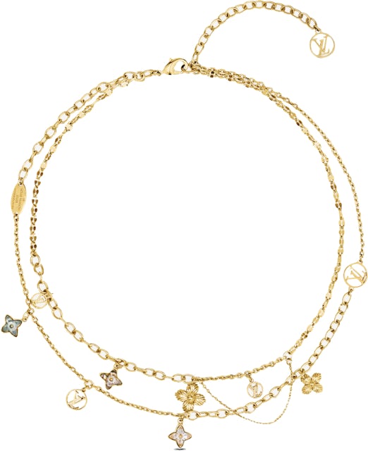 Louis Vuitton Blooming Strass Necklace - Gold-Tone Metal Multistrand,  Necklaces - LOU340813