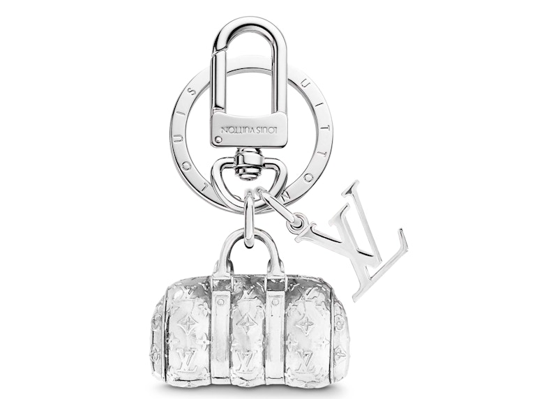 Pre-owned Louis Vuitton Men's Blown Up Figurine Key Holder And Bag Charm In Silver