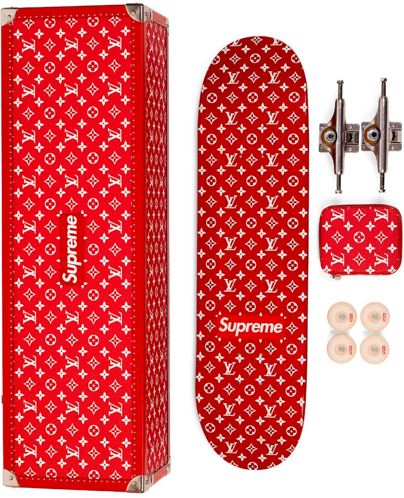 Husarbejde Booth nikkel Skateboard Deck Monogram Red - Louis Vuitton