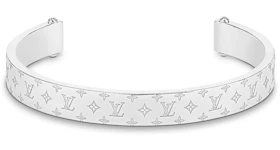 Louis Vuitton Bold Cuff Bracelet Monogram Silver