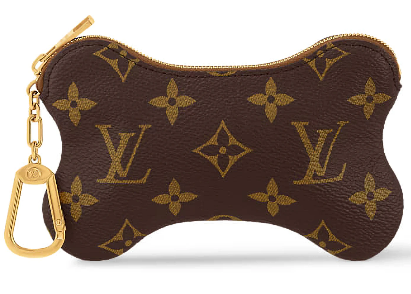 Louis Vuitton Bone Key Pouch Monogram in Coated Canvas with Gold-tone - US