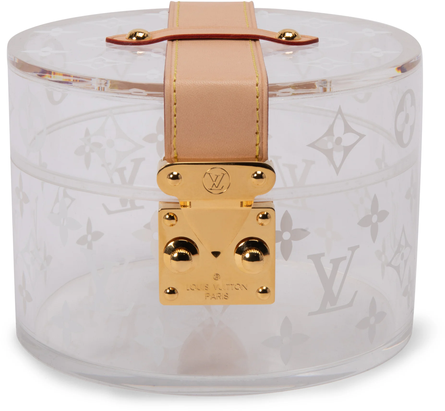 Louis Vuitton Box Scott Monogram Clear/Beige in Plexiglass/VVN Leather ...