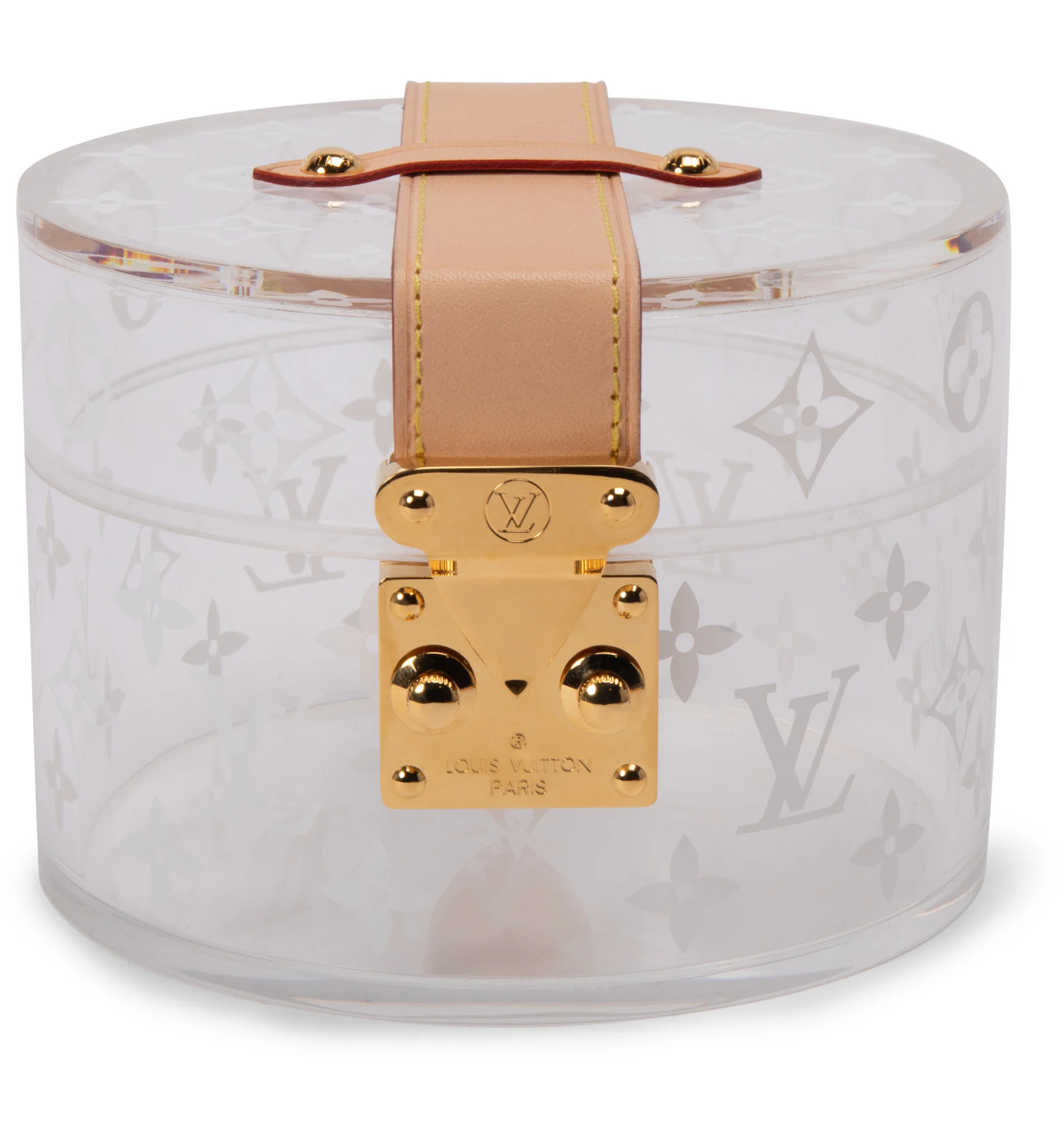 Louis Vuitton Box Scott Monogram Clear/Beige in Plexiglass/VVN Leather ...