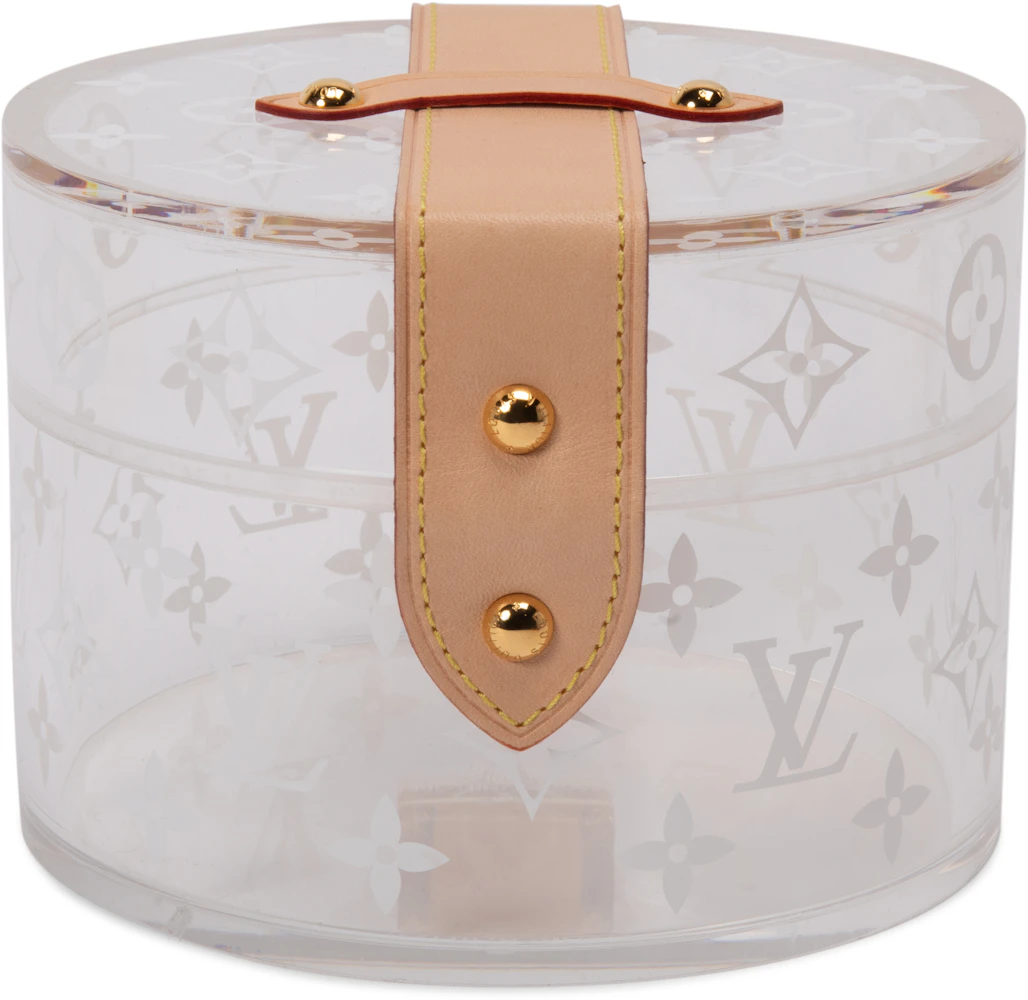 Louis Vuitton Box Scott Monogram Clear/Beige in Plexiglass/VVN Leather ...