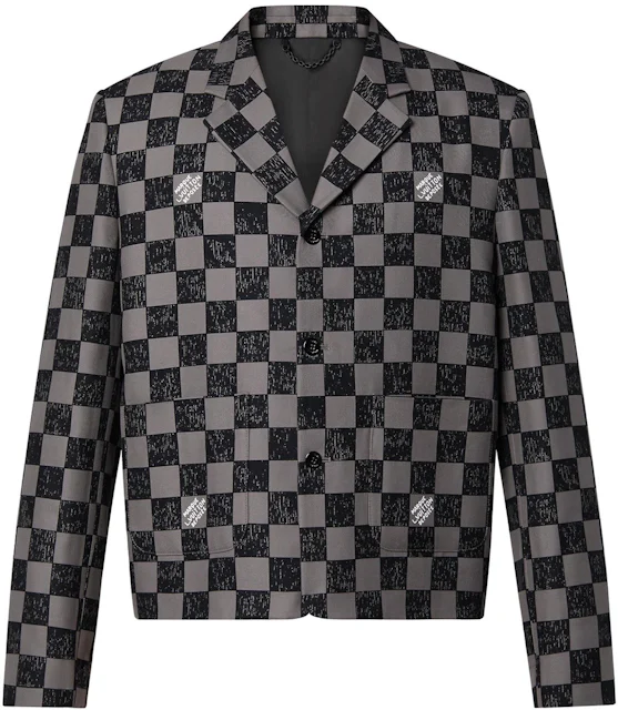 Louis Vuitton Boxy Damier Jacket Black Men's - FW21 - GB