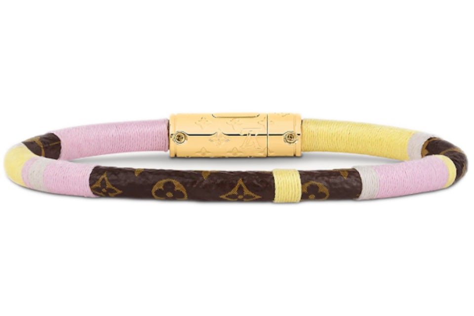 Louis Vuitton Bracelet Bresilien Gradiant Pink in Canvas with Gold