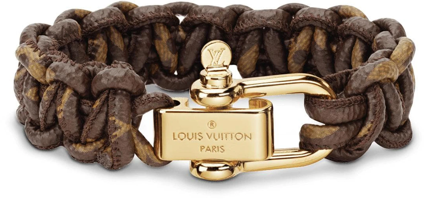 Louis Vuitton LV Tribute Bracelet Brown Monogram. Size 19