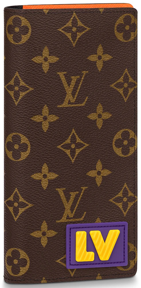 LOUIS VUITTON Monogram Macassar Brazza Wallet Florescent Yellow
