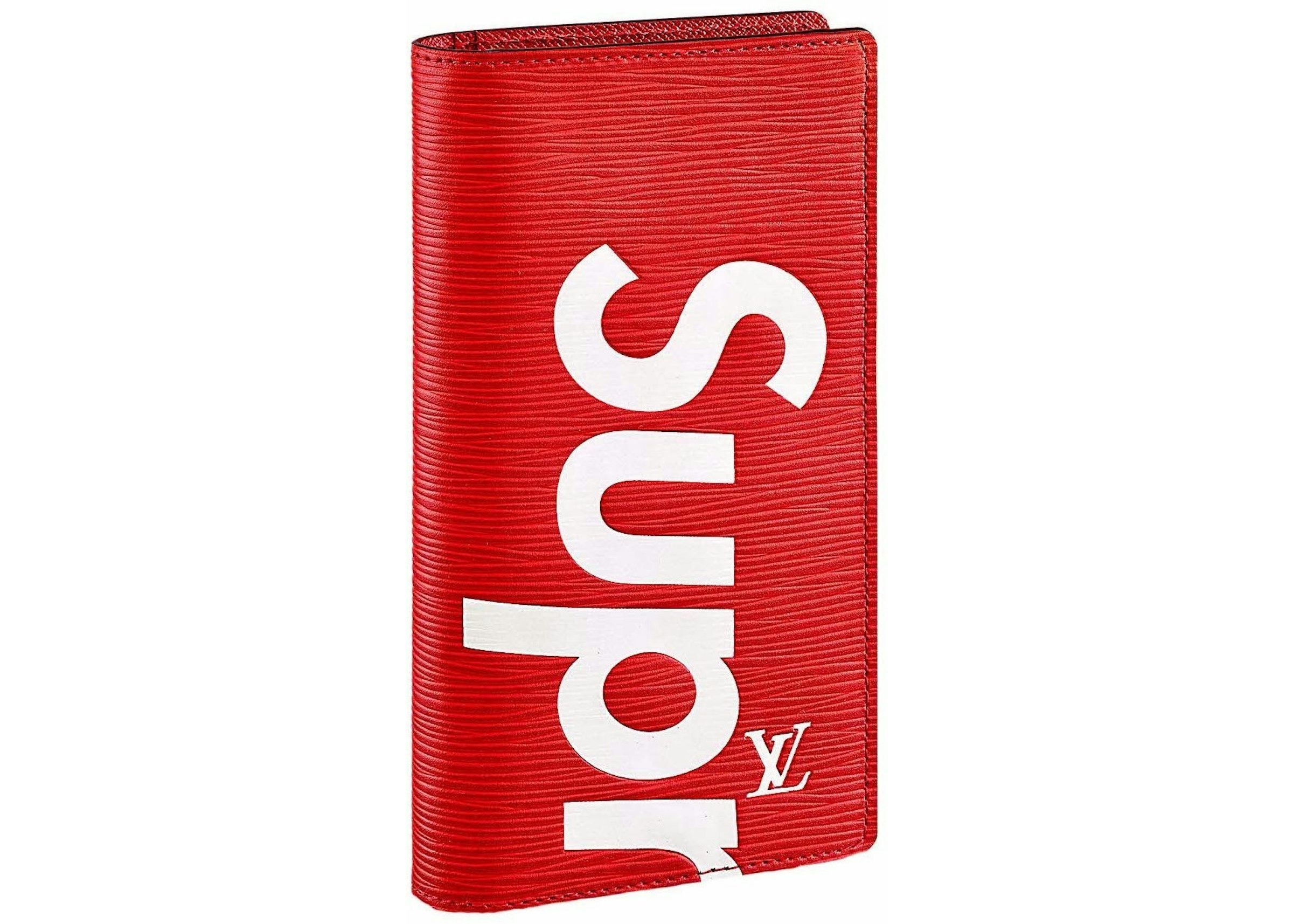 Louis Vuitton x Supreme Brazza Wallet Epi Red