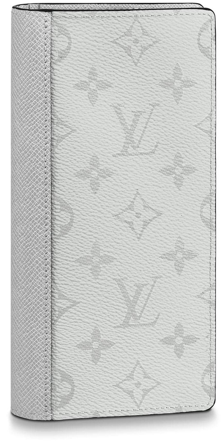 Louis Vuitton Brazza Wallet Monogram Antarctica Taiga White in