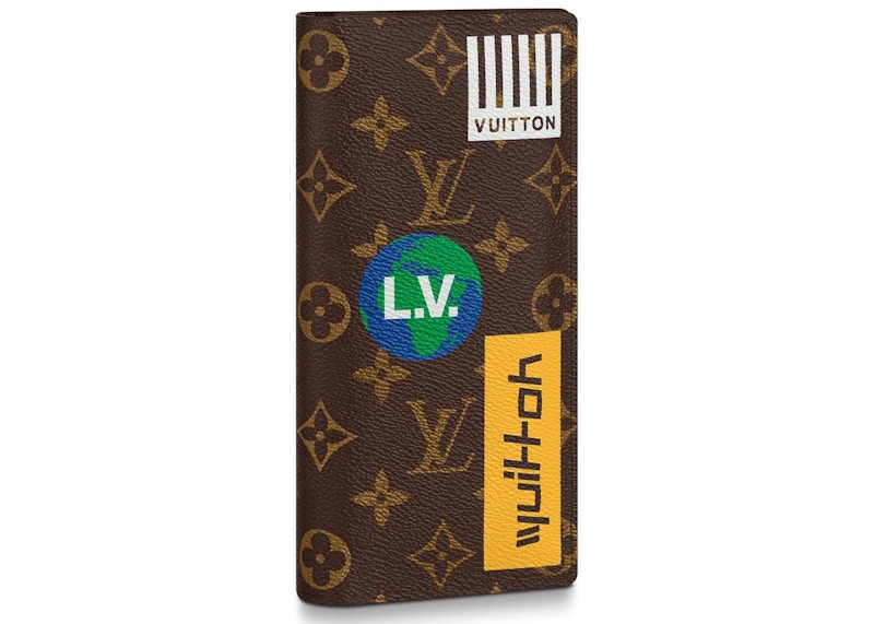 Louis Vuitton Brazza Wallet Monogram Logo Story Brown In Canvas - US