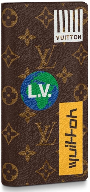 Louis Vuitton Brazza Wallet Monogram Macassar Brown/Purple