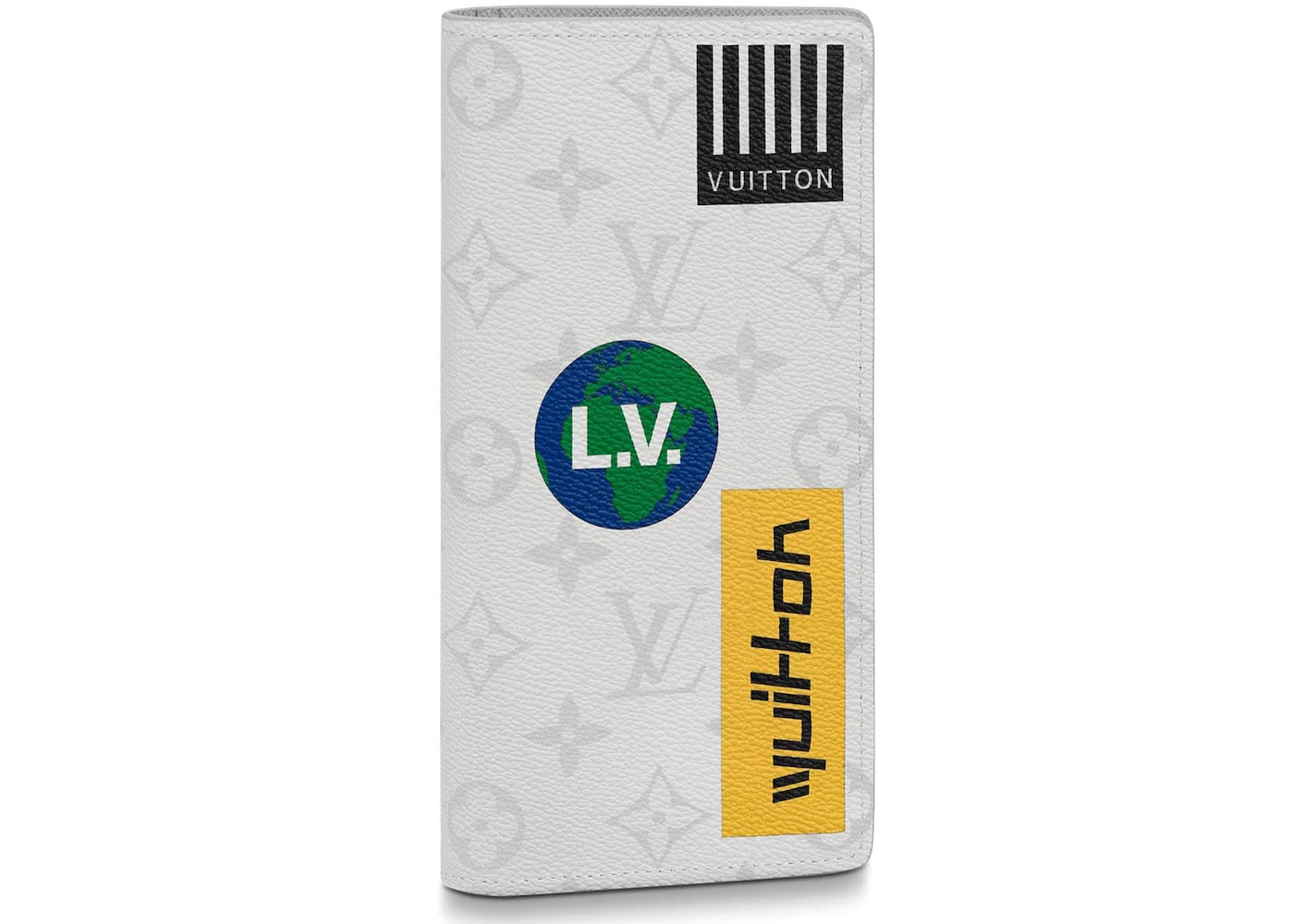 Louis Vuitton Brazza Wallet Monogram Logo Story White in Canvas - US