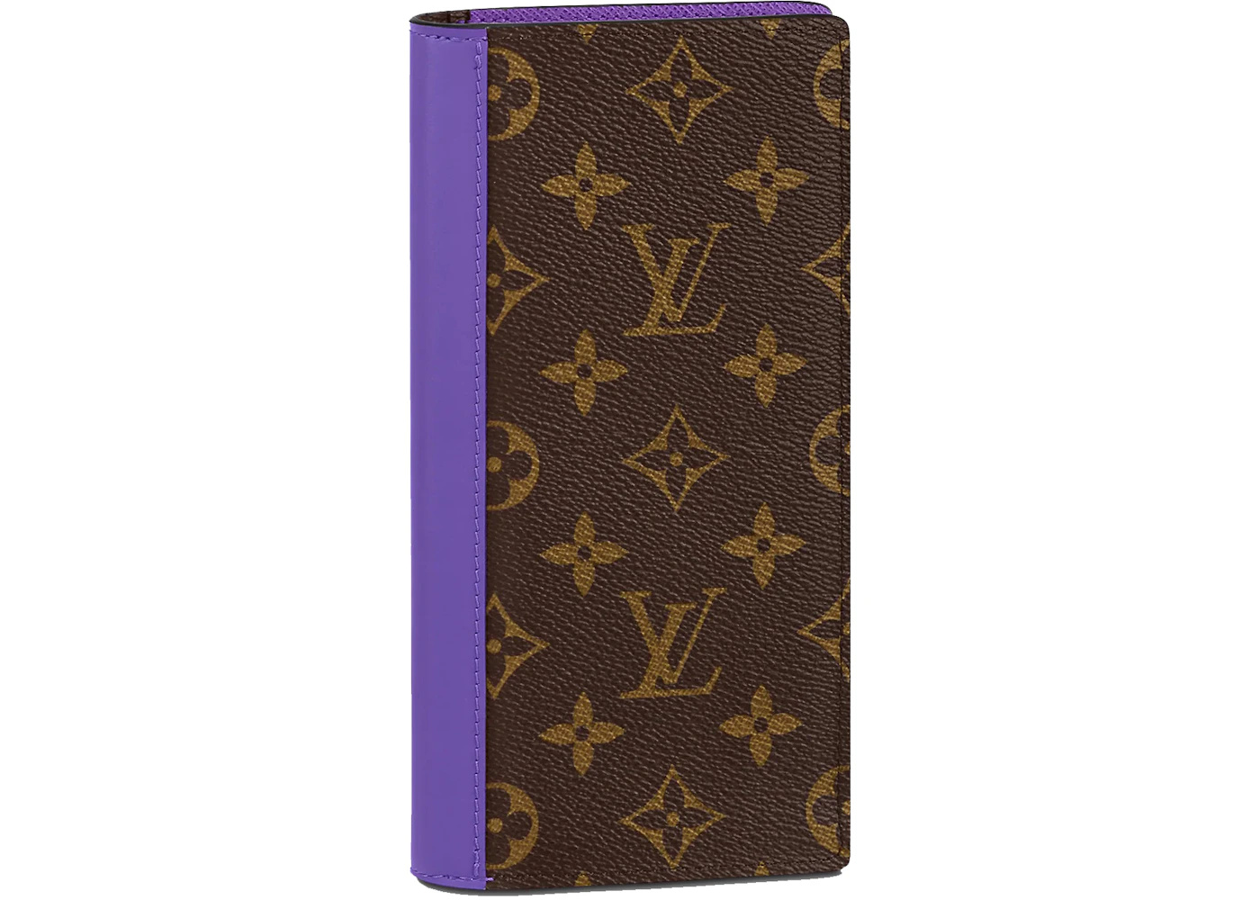 Louis Vuitton Brazza Wallet Monogram Macassar Brown/Purple in Coated  Canvas/Cowhide Leather - US