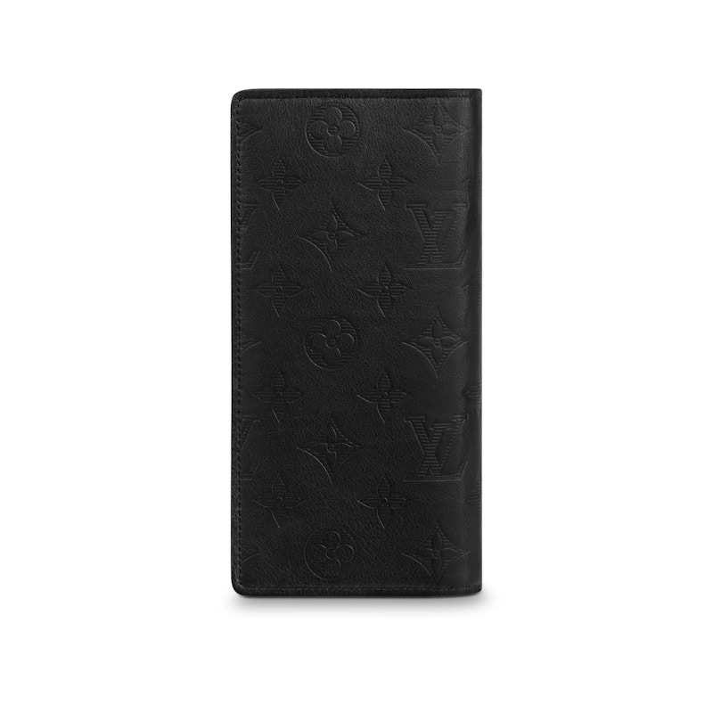 Louis Vuitton Brazza Wallet Monogram Shadow Black In Coated Canvas With ...