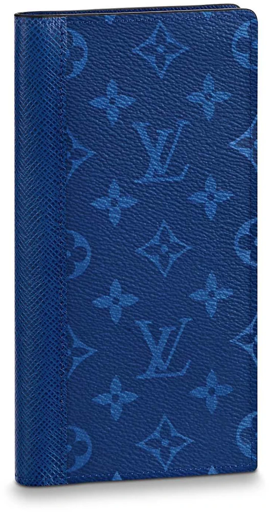 Louis Vuitton Brazza NM M80032 Monogram Tapestry Long Wallet Blue