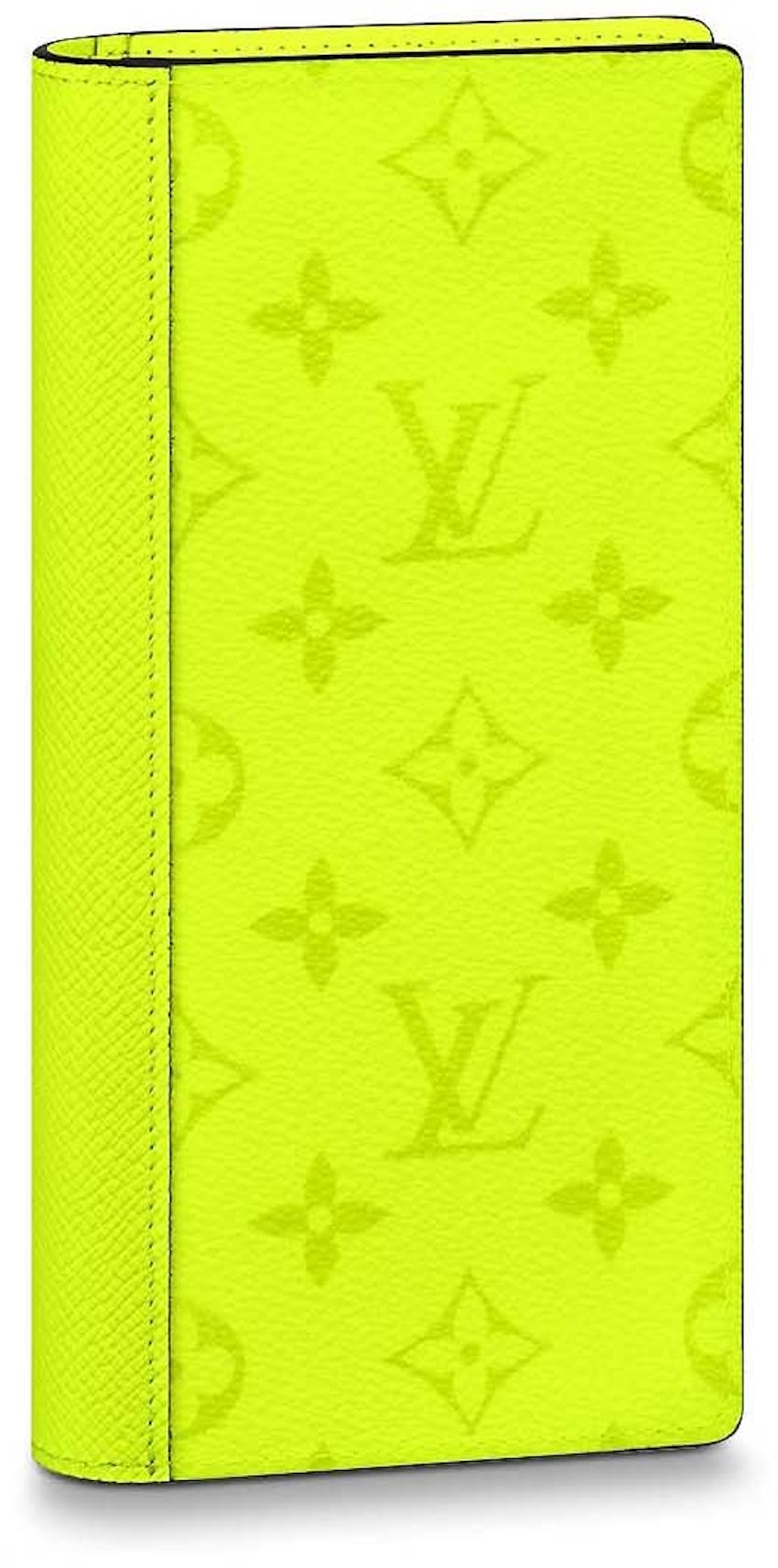 Louis Vuitton Brazza Wallet Neon Yellow in Monogram Coated Canvas/Taiga  Cowhide Leather - US