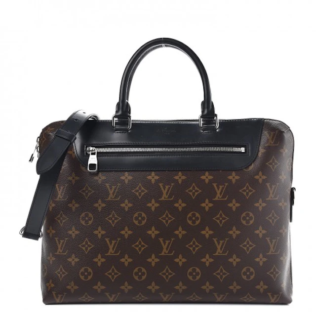 Louis Vuitton Briefcase Porte-Documents Jour Macassar Brown/Black in Coated with Silver-tone