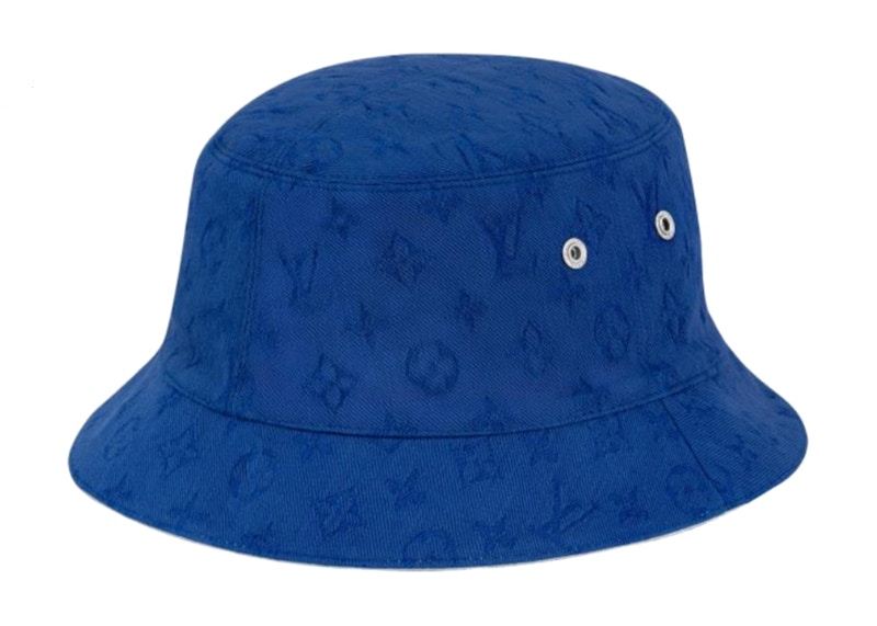 Louis Vuitton Bucket Hat Monogram Blue in Cotton