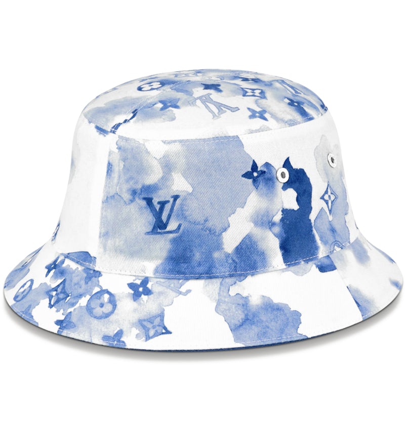 Louis Vuitton Bucket Hat Monogram Watercolor Blue Men's SS21 US
