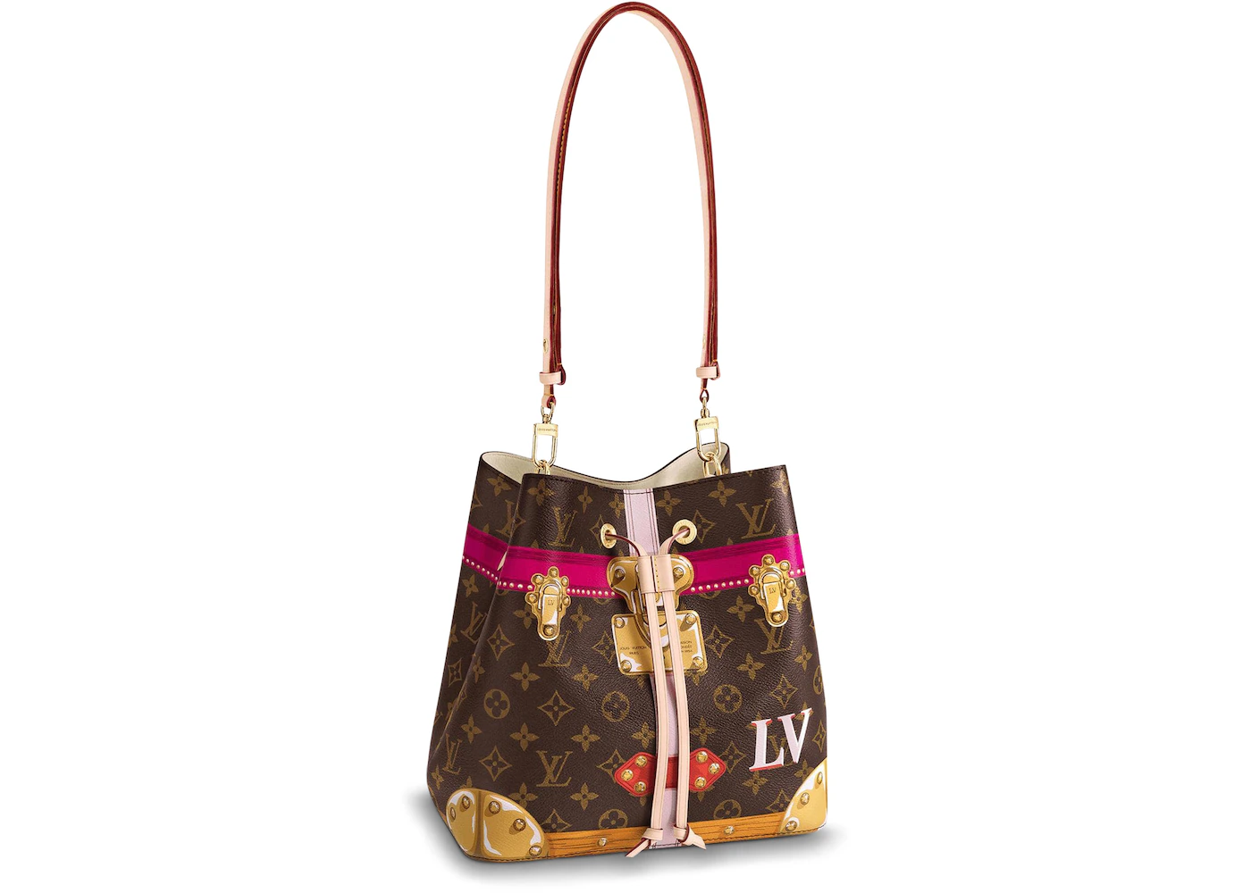 Louis Vuitton NeoNoe Monogram Summer Trunk Collection Brown/Pink in Coated  Canvas with Gold-tone - US