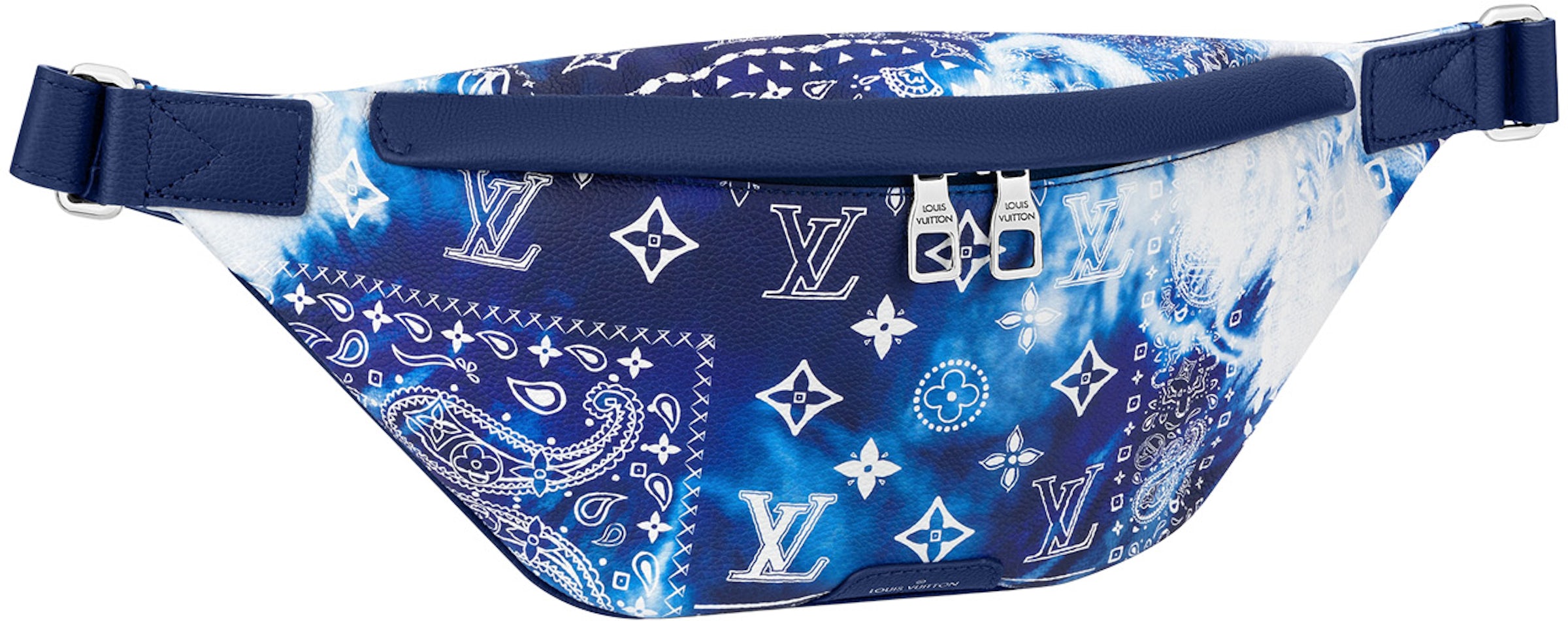 Louis Vuitton Bum Bag Discovery PM Monogram Bandana Bleached Blue in  Cowhide Leather with Silver-tone - GB