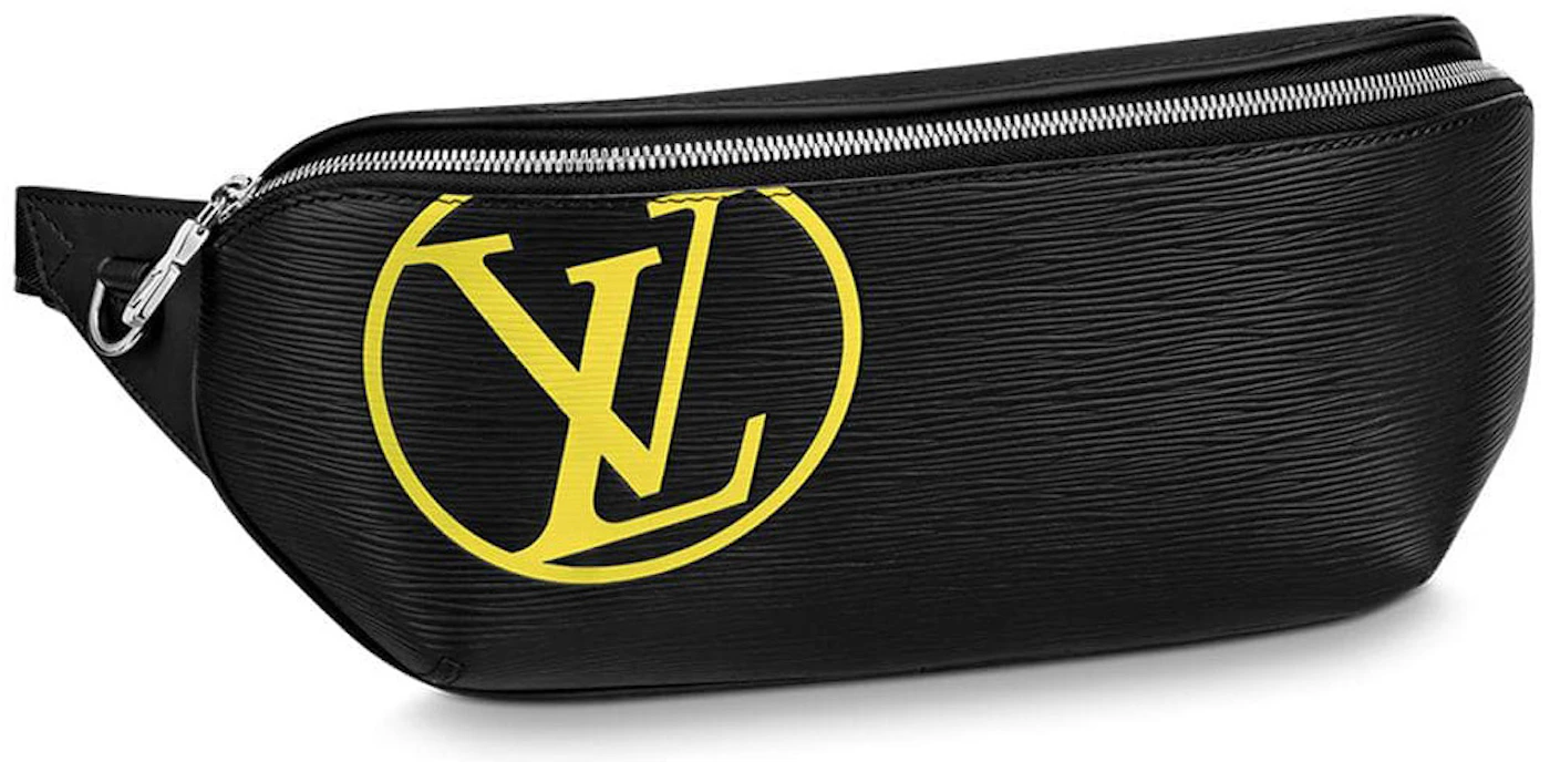 LOUIS VUITTON Epi LV Circle Bum Bag Waist Bag Black Yellow M55131 LV Auth  ar8522