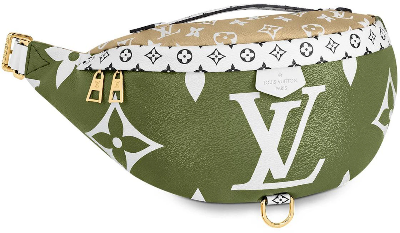 Louis Vuitton Bumbag Monogram Giant Khaki Green/Beige in Coated Canvas with  Gold-tone - US