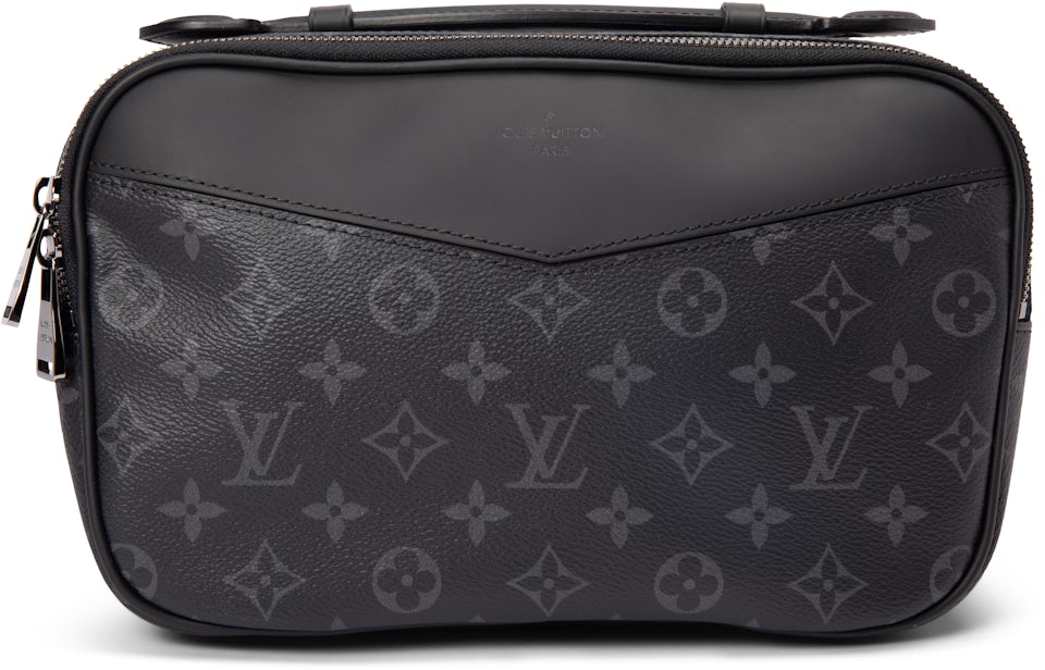 Louis Vuitton Bumbag Monogram Eclipse Black in Canvas with Silver