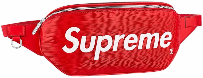 leather supreme waist bag