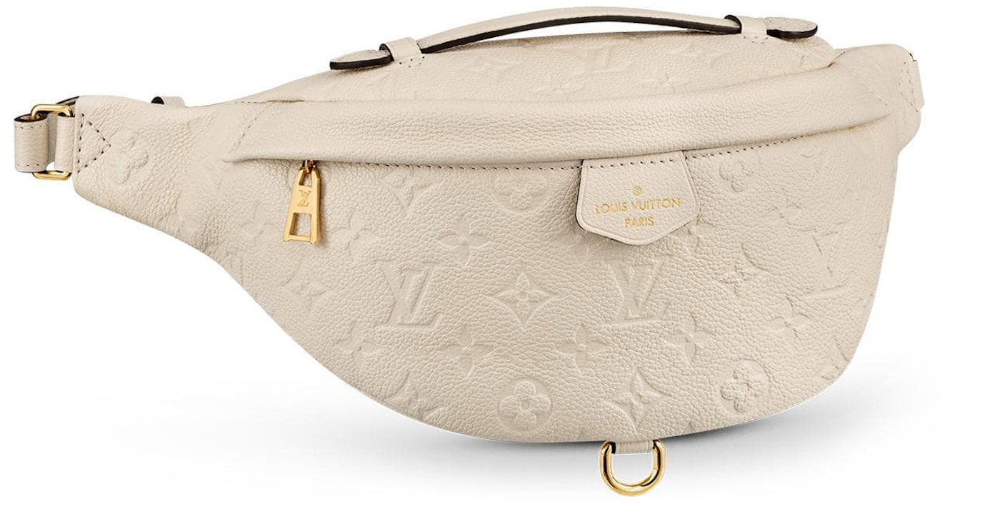 Måne ledelse svindler Louis Vuitton Bumbag Monogram Empreinte Creme in Grained Leather with  Gold-tone