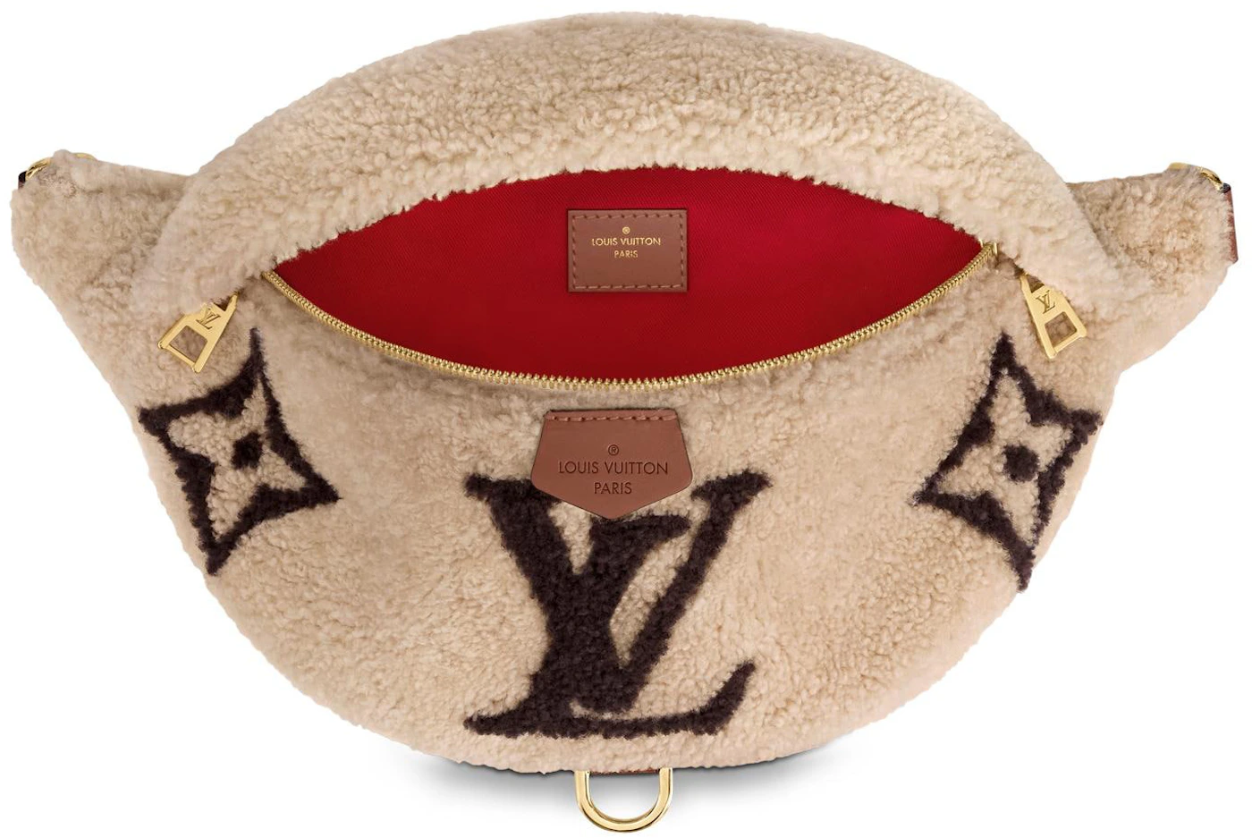 Louis Vuitton Bumbag Monogram Teddy Fleece Beige/Brown in Fleece with ...