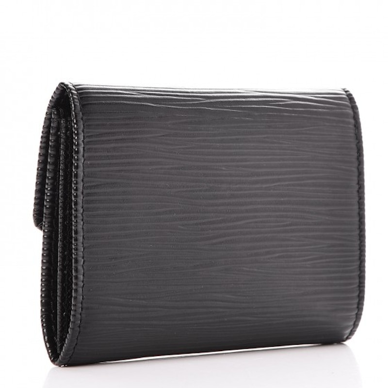 Louis Vuitton Business Card Holder Epi Noir Black in Leather with Brass