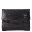 LOUIS VUITTON Business Card Holder Epi Leather CA0033 Black from