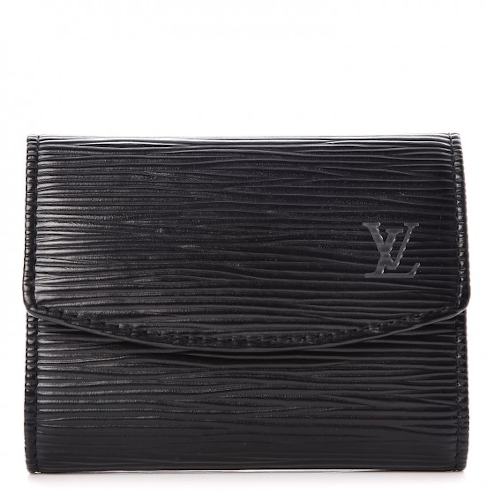 Louis Vuitton Black Epi Simple Card Holder Review - Coffee and Handbags