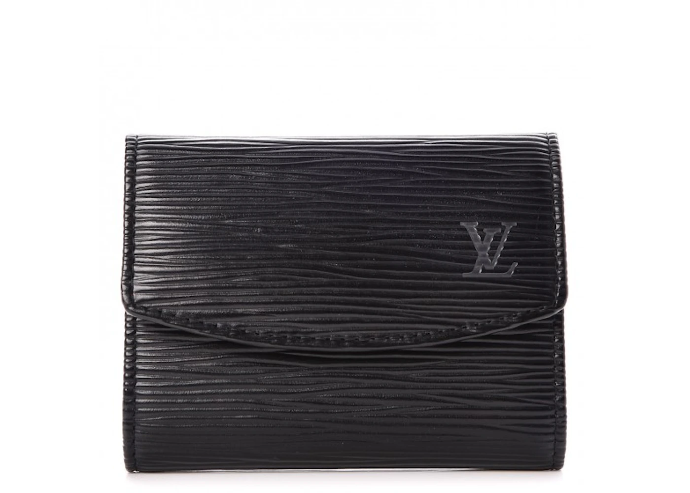 Louis Vuitton Business Card Holder Epi Noir Black in Leather with Brass - US