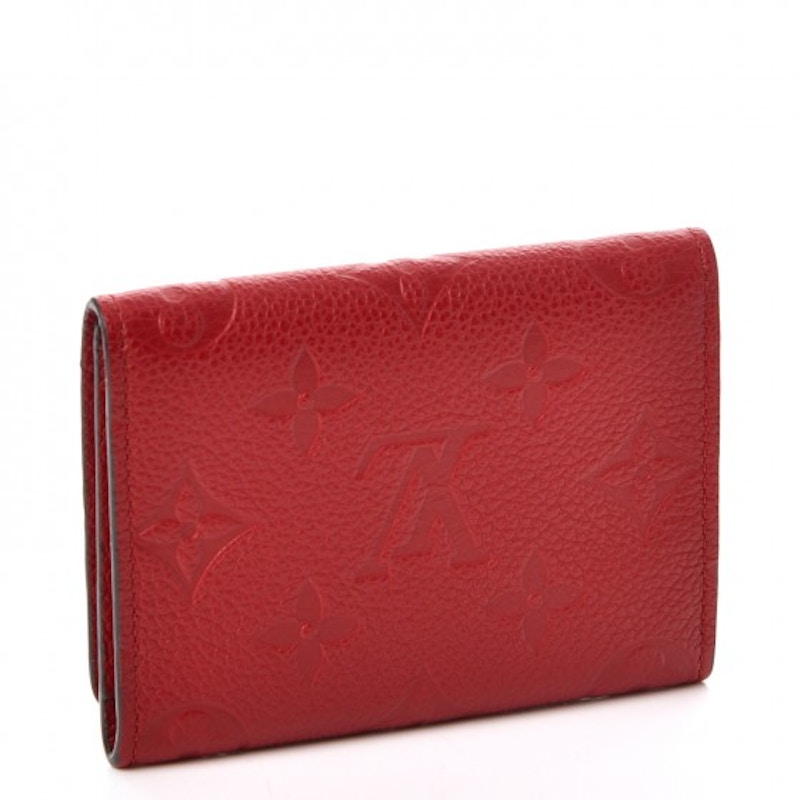Louis Vuitton Business Card Holder Monogram Empreinte Cerise Cherry in
