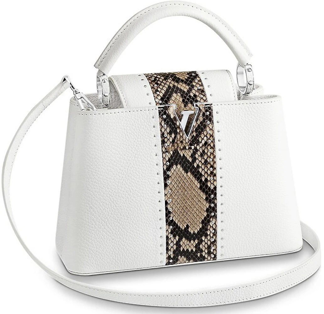 Louis Vuitton Snow White Taurillon and Python Mini Capucines For Sale at  1stDibs