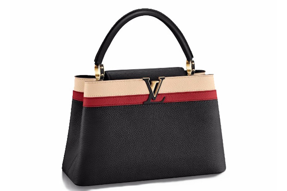 Louis Vuitton Capucines Tri-Color MM Black in Taurillon Leather with  Gold-tone - US