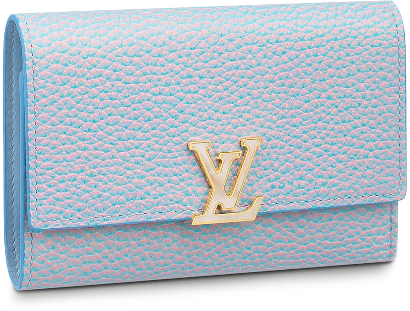 Louis Vuitton Capucines Wallet Compact Lilas Purple in Taurillon Leather  with Gold-tone - GB