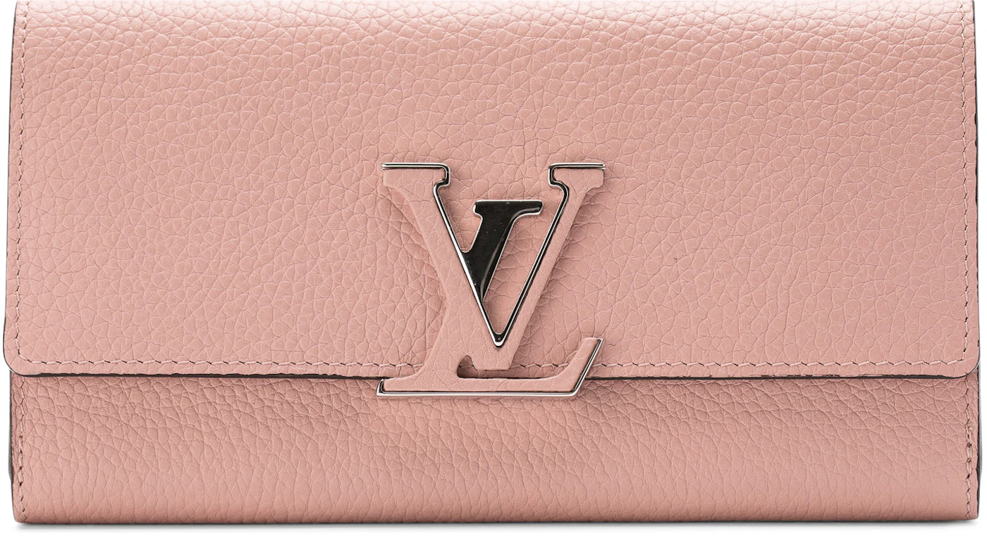 Louis Vuitton Capucines Wallet Taurillon Leather Magnolia in Calf Leather  with Silver - GB