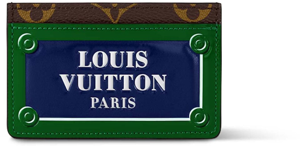 Louis Vuitton Card Holder Blue/Green in Calfskin Leather - US