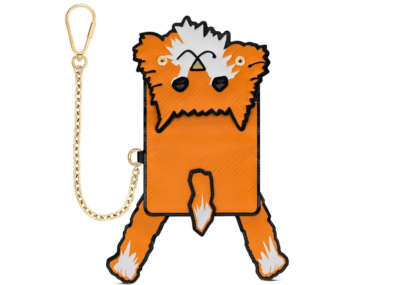 Louis Vuitton Card Holder Cat Orange in Epi Leather with Goldtone