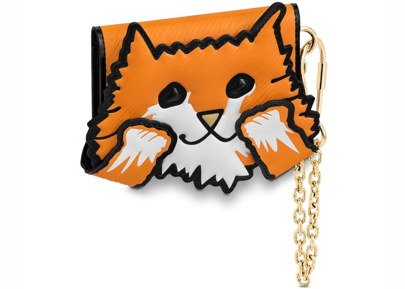 Louis Vuitton Card Holder Cat Orange in Epi Leather with Gold-tone - US