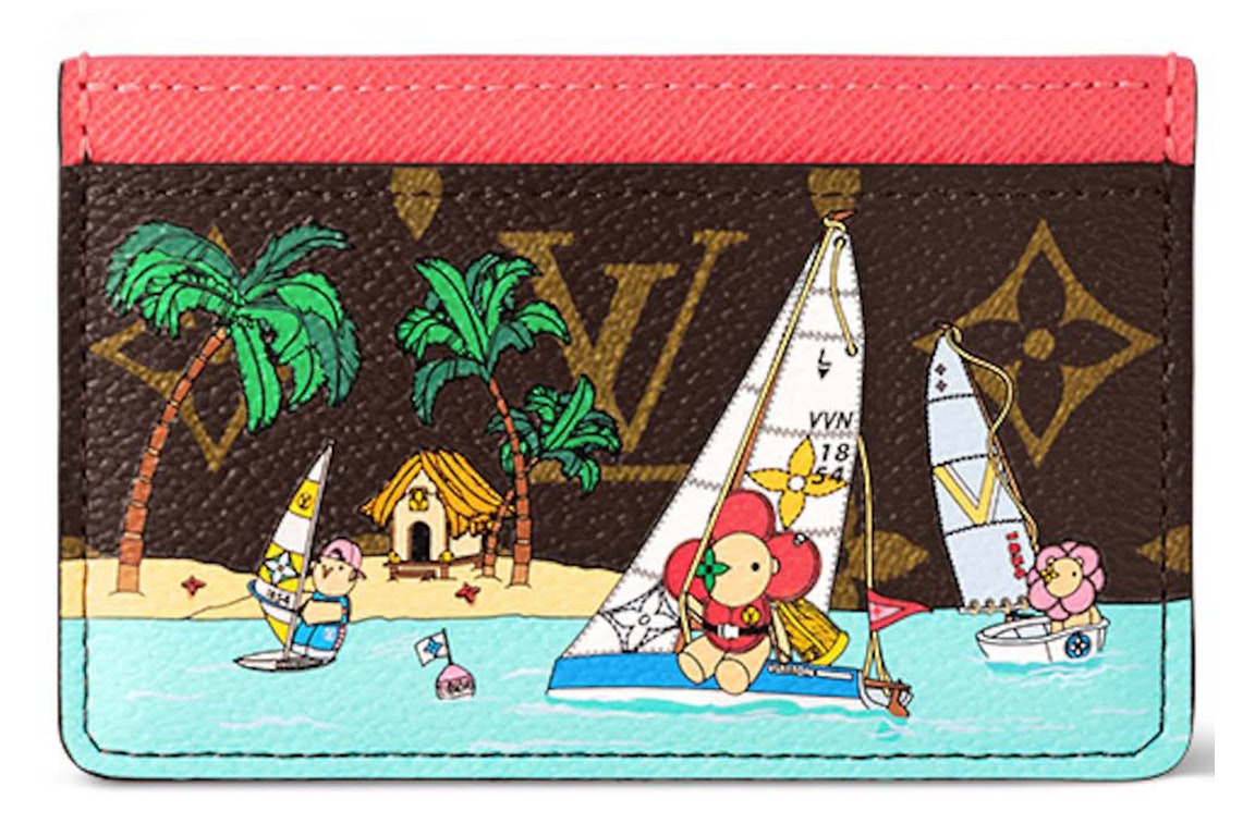 Pre-owned Louis Vuitton Card Holder Dragon Fruit Pink
