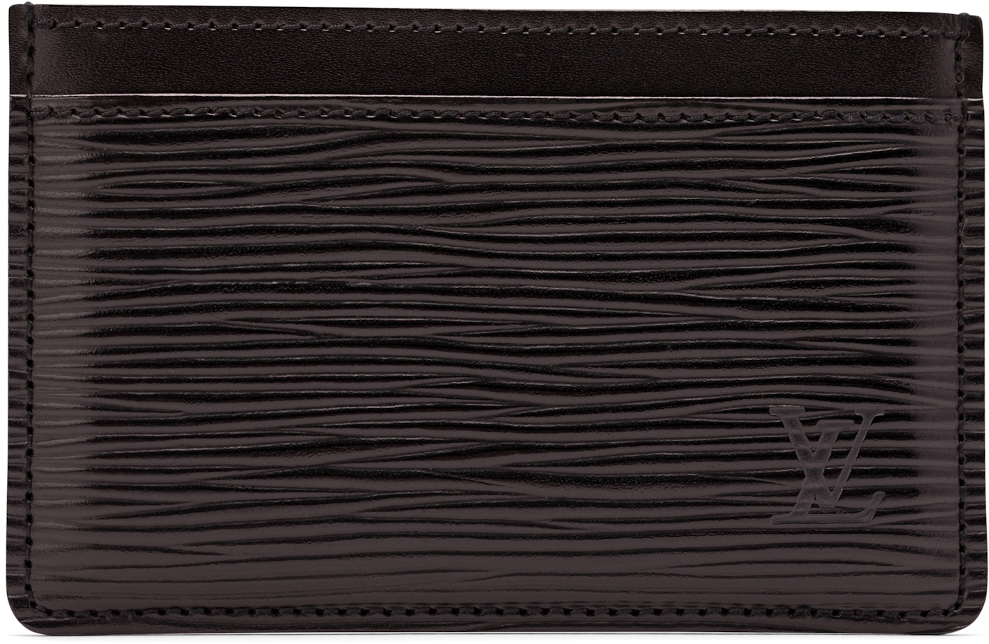 Vuitton Card Holder Epi Black in Leather