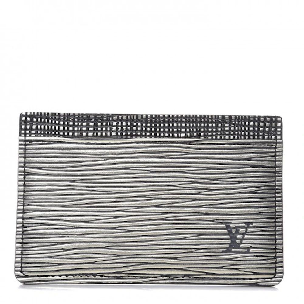 Louis Vuitton Card Holder Epi Metallic Platine in Leather - US
