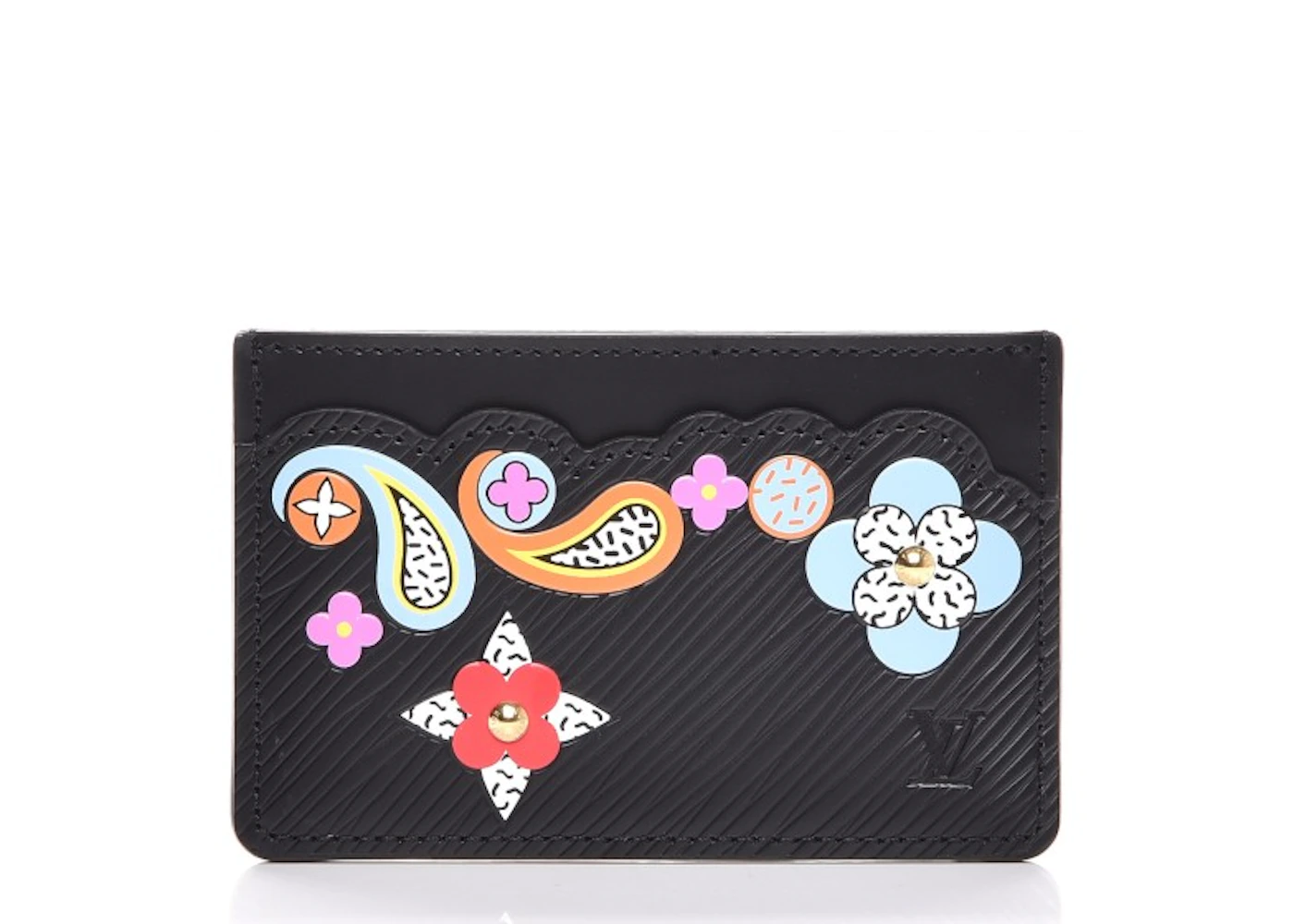 black flower lv wallet