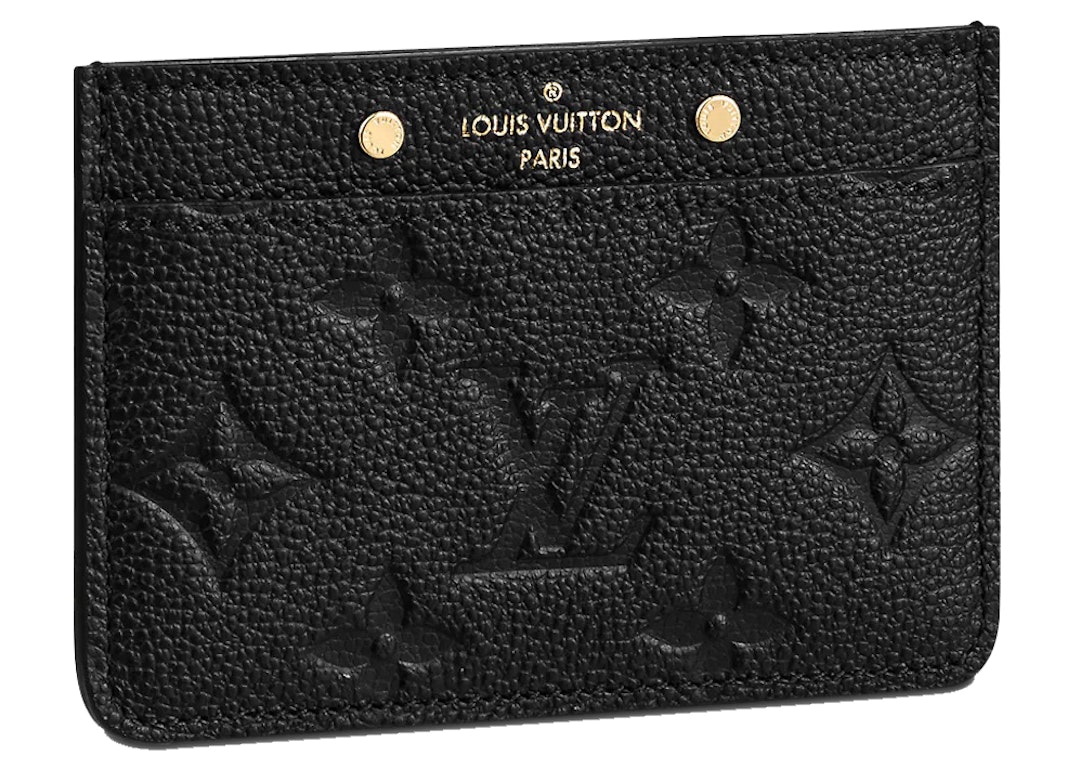 Pre-owned Louis Vuitton Card Holder Monogram Empreinte Black