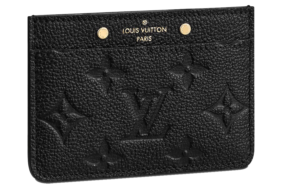 Pre-owned Louis Vuitton Card Holder Monogram Empreinte Black
